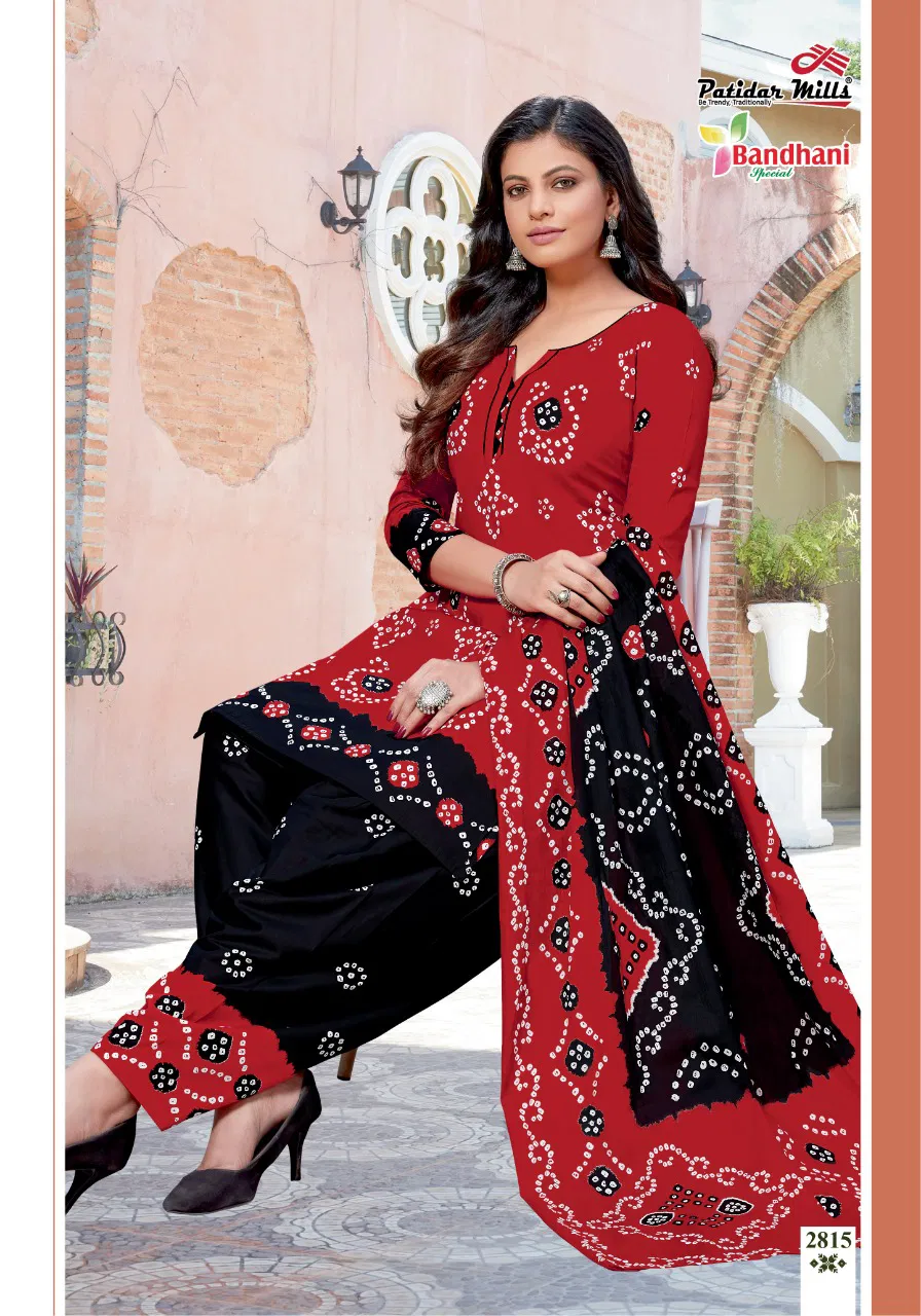 Patidar Bandhani Special 28 Latest Exclusive Designer Pure Cotton Printed Dress Material Collection With Cotton Dupatta 
